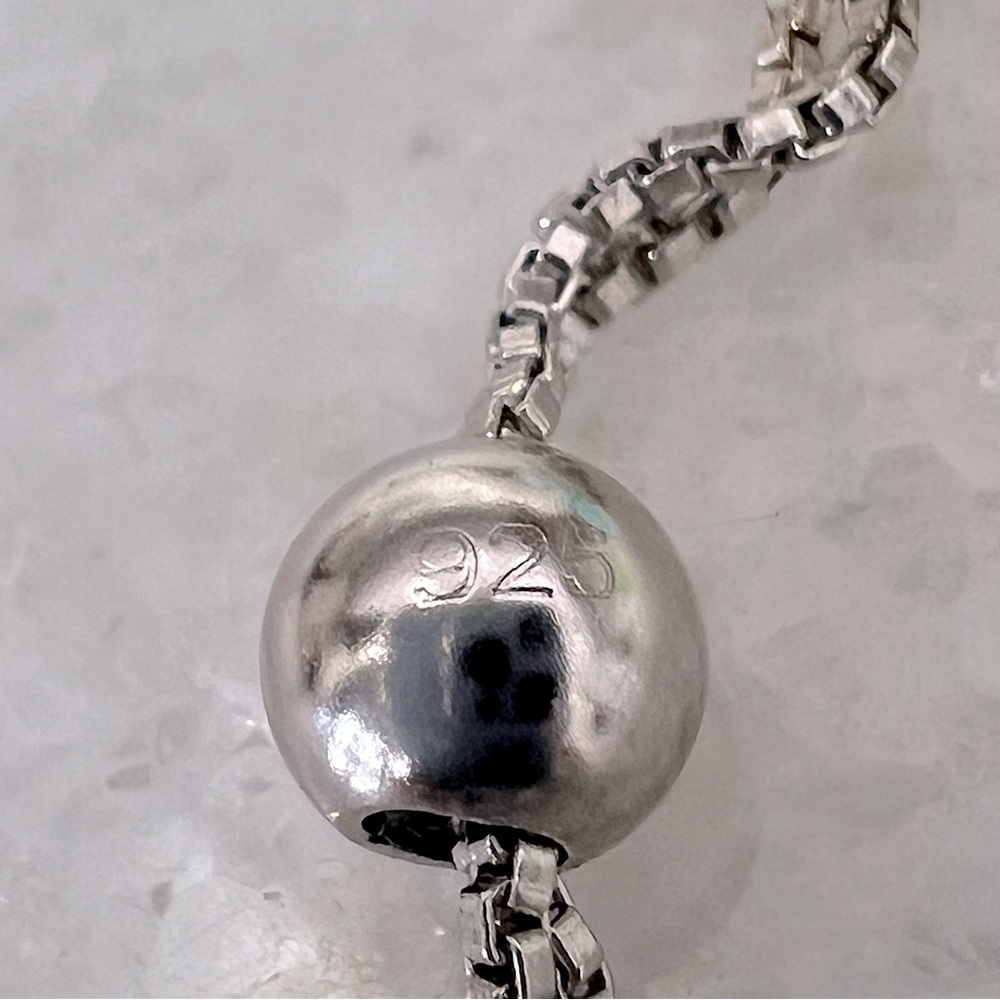 Peruvian Pink Opal Bead Sterling Silver BOLO Bracelet - Picture 9 of 9